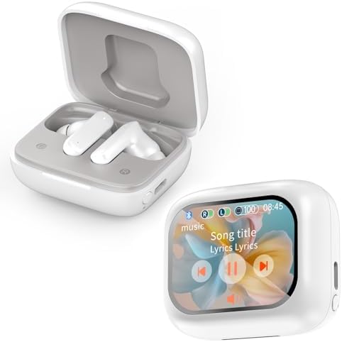 Elevate Your Sound Journey with Touch Screen Wireless Earbuds – Bluetooth 5.4 Technology Ensures Lightning-Fast Connectivity, 40-Hour Playtime for All-Day Listening, and Rich Deep Bass for Unmatched Audio Quality – Experience Crystal-Clear Conversations with Advanced Active Noise Cancelling – Ideal for i OS and Android Users in Sleek Black Design