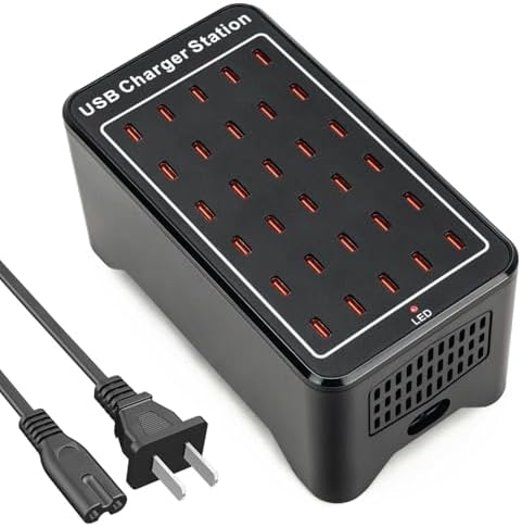 150 W USB C Charging Hub Station with 30 Ports – Fast Multiport Desktop Charger for i Phone 16/15/14/13/12/11, i Pad, and Samsung Galaxy S23/S22 – Optimal Device Compatibility & Safety Features for Efficient Charging Solutions