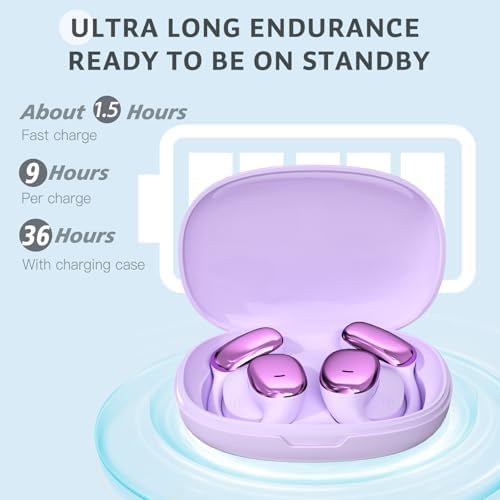 ZIHNIC AI Translation Earbuds – Cutting-Edge Wireless Headphones with Real-Time Language Translation for Effortless Global Communication, 138 Languages Supported, Triple Smart Mode Functionality, and IPX5 Waterproof Rating – Perfect for Adventurous Travelers and Dynamic Professionals in Elegant Purple Design