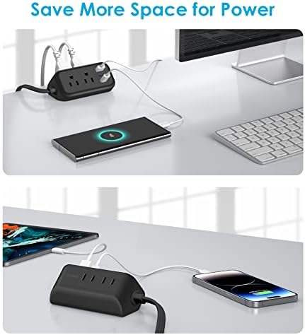 Cruise Ship Power Solutions: 30 W USB C Travel Power Strip with 5 Ft Flat Extension Cord, 4 Outlets & 3 USB Ports (2 USB-C) – Compact, Lightweight Design for Seamless Charging on Cruises and Beyond