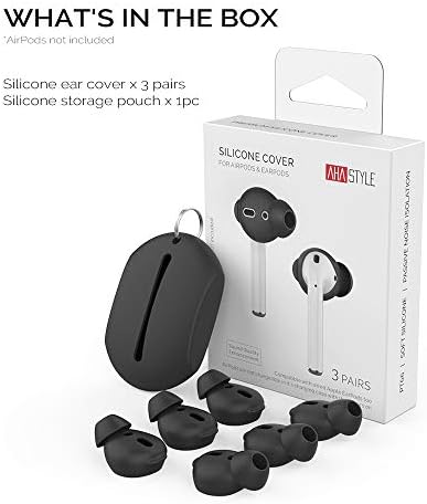 Upgrade Your Listening Game with Aha Style Silicone Ear Tips for Apple Air Pods – 4 Pairs (2 Large & 2 Small) – Exceptional Comfort, Noise Isolation & Customizable Fit for Enhanced Audio Experience