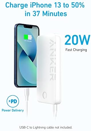 Anker 20,000 m Ah Fast Charge Power Bank – Ultra-Fast 22.5 W Portable Charger with Dual USB-A and USB-C Ports, Ideal for i Phone 16/15/14/13/12, Samsung Galaxy, i Pad Pro, Air Pods & Apple Watch – Compact and Durable for On-the-Go Power Solutions