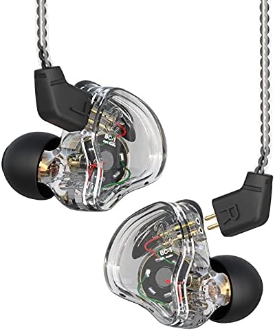 CCZ Melody Wired In-Ear Monitors with Detachable Cable – Superior Hi-Fi Bass Earbuds for Musicians and Singers, Featuring Dual-Driver Technology and Built-in Microphone, Stylish Green Finish for Stage and Studio Excellence