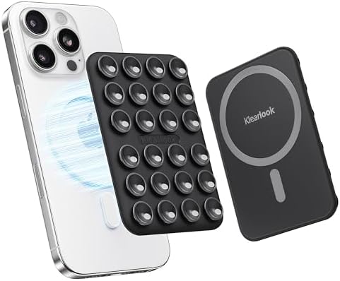 Klearlook Magnetic Suction Phone Mount Set – 4 Stylish Colors for Mag Safe Cases, Hands-Free Selfie Grip for Tik Tok & Content Creators, Lightweight & Portable, Secure Magnetic Attachment for Effortless Video Recording and Photography