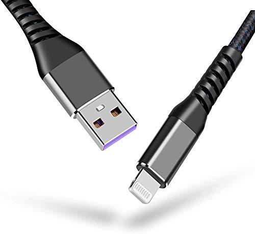 MFi Certified 16 ft Lightning Cable – 2 Pack Extra Long i Phone Charger for Ultimate Charging Flexibility, Fast Data Transfer, Durable Braided Design, Compatible with i Phone 12/11/11 Pro/11 Max/X/XS/XR/XS Max/8/7/6/5 S/SE and i Pad Mini/Air – Enhanced Performance in Blue