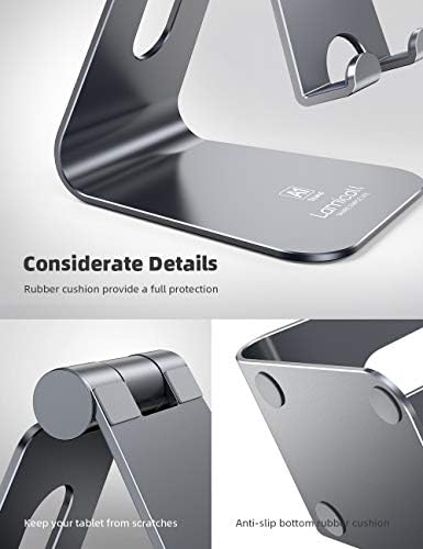 Versatile Multi-Angle Adjustable Tablet Dock for Enhanced Viewing – Premium Cradle Stand Compatible with i Pad Pro, Galaxy Tab, Fire HD & More – Perfect for Work, Entertainment, and Video Conferencing – Lightweight, Sturdy Design with Modern Aesthetic for Home or Office Use