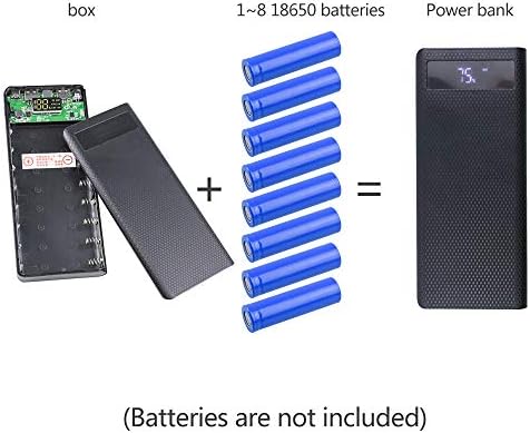 Customizable DIY Power Bank Kit – Build Your Own External Battery Pack with 2 Output Ports & 3 Input Options (Micro USB, Type-C, Lightning) – No Battery Included (Sleek Black Design) – Perfect for Tailored Charging Solutions and Enhanced Compatibility for All Devices
