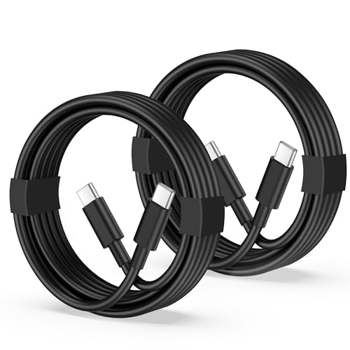 Ultra-Fast USB C to USB C Charging Cable – 2-Pack 3 FT Type C Charger Cord for i Phone 16/15 Pro Max/Plus, i Pad Pro/Air/Mini, Mac Book, Samsung Galaxy S25/S24/S23, Google Pixel 9/8/7 & Android Devices – Durable, Tangle-Free Design for Optimal Performance and Versatility