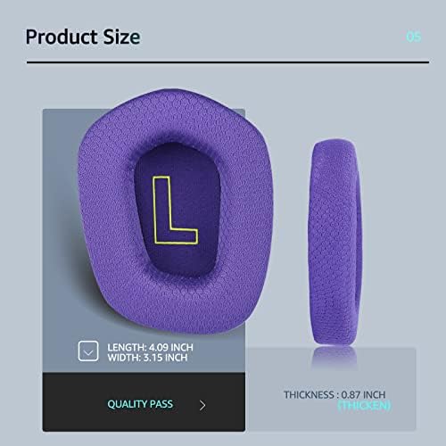 Upgrade Your Gaming with Premium Soft Mesh Ear Pads for Logitech G733 & G335 – Noise-Isolating Foam Enhances Comfort and Sound Quality (Black)