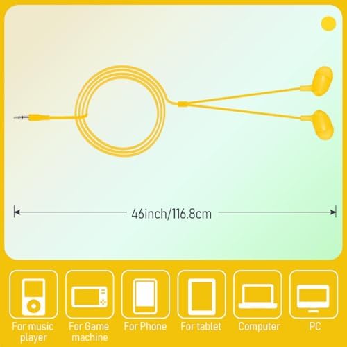 Macarrie 200 Pack Wired Earbuds – Vibrant Classroom & Office Headphones with 3.5 mm Compatibility – Individually Bagged for Hygiene & Seamless Distribution – Lightweight & Durable Design for All-Day Comfort – Ideal for Lectures, Music Listening, and Conference Calls