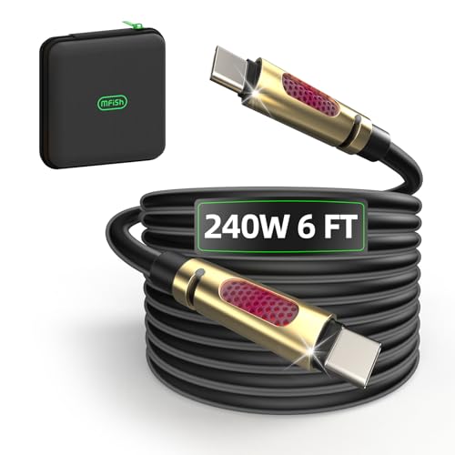 Revolutionize Your Charging Routine with the 240 W USB-C to USB-C Cable – Unmatched 480 Mbps Data Transfer, Universal Compatibility for i Phone 16/15 Pro Max, Galaxy S25/S24, & More – 6 FT of Enhanced Flexibility for Fast Charging & Reliable Performance