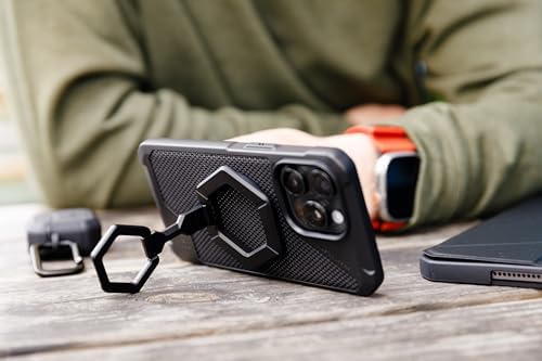 URBAN ARMOR GEAR UAG Magnetic Phone Ring Stand | Sleek Black Design for i Phone 16/15 & Galaxy S25/S24 | Mag Safe-Compatible 360° Adjustable Kickstand | Enhanced Security with Removable Metal Grip | Ultimate Convenience for Hands-Free Use and Stylish Protection