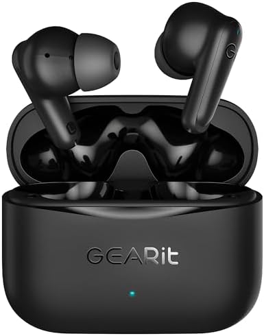 GEARit Advanced True Wireless Bluetooth Earbuds – Superior Active Noise Cancellation for Immersive Listening, Crystal-Clear HD Audio, Touch Control for Seamless Operation – Ultra-Low Latency Ensures Perfect Audio-Video Sync – Bluetooth 5.4 for Fast, Stable Connectivity – 16-Hour Extended Playtime with Custom Sound Adjustment App – Ideal for i Phone and Android Users – Elevate Your Everyday Audio Experience