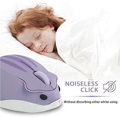 Whimsical Wireless Hamster-Shaped Mouse for Laptops and PCs – Silent 3-Button Ergonomic Design with Random Color Cable Clip – Perfect Portable Accessory for Animal Lovers and Productivity Seekers