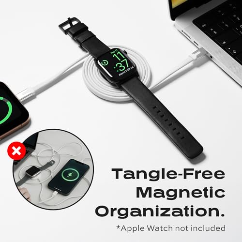 Revolutionize Your Charging Routine with the Statik Mag Stack 2-in-1 USB C Dock for Apple Watch & i Phone 15/16 – Magnetic Fast Charging Solution for a Clutter-Free Workspace, Ergonomic Design for Seamless Use, Built to Last for Everyday Demands