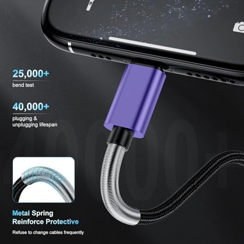 10-Foot Apple MFi Certified USB C to Lightning Charging Cable – Dual Pack High-Speed i Phone Charger for 14/13/12 Series and i Pad – Durable Long Charging Cord for Ultimate Convenience and Flexibility