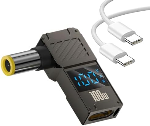 High-Efficiency 100 W PD Charger Tip for HP Laptops (4.5 x 3.0 mm) with 1.5 M USB-C Cable – Ultimate Rapid Charging Solution with Advanced Safety Features and Broad Compatibility for Seamless Device Power Management