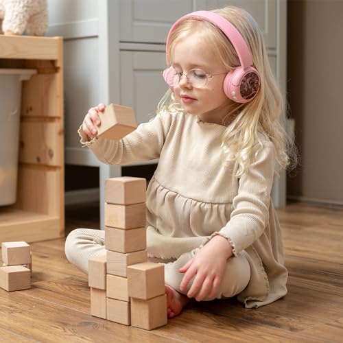 Kid-Safe Bluetooth Headphones in Vibrant Green – Buddy Phones POP for Young Listeners with Volume Limiting & Built-In Microphone – Portable & Foldable Design for Ultimate Comfort in Online Learning, Gaming, and Music Enjoyment – Compatible with i Phone, i Pad, Tablets, and PCs