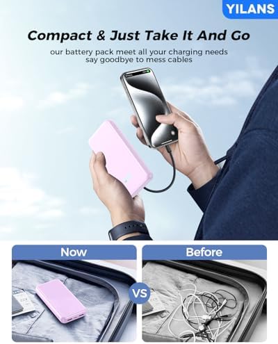 Extraordinary 42800 m Ah Portable Charger with Integrated Cables – 22.5 W PD Fast Charging Power Bank for i Phone 16/15/14/13/12 & Android – Charge Up to 6 Devices at Once with Advanced Safety Features – Optimal Travel Companion with User-Friendly LED Display Experience unparalleled charging capabilities with our cutting-edge 42800 m Ah portable power bank, designed for seamless compatibility with i Phones (16-11 series) and popular Android devices like Samsung S23/S22/S21. Featuring built-in cables (Type-C, i OS, Micro, USB-A), this all-in-one powerhouse eliminates the need for multiple cords and adapters, making it perfect for dynamic lifestyles. With lightning-fast 22.5 W PD fast charging technology, boost your i Phone 15 to 60% in just 30 minutes while safeguarding your devices with intelligent charging recognition. This versatile charger supports simultaneous charging for up to 6 devices, ideal for travel, camping, or outdoor adventures. The compact design (5.61”x2.88”x1.12”) and intuitive LED display ensure you’re always in control of your power needs. Stay connected and worry-free with built-in security features that monitor and prevent overcharging. Elevate your on-the-go lifestyle with this essential power bank!