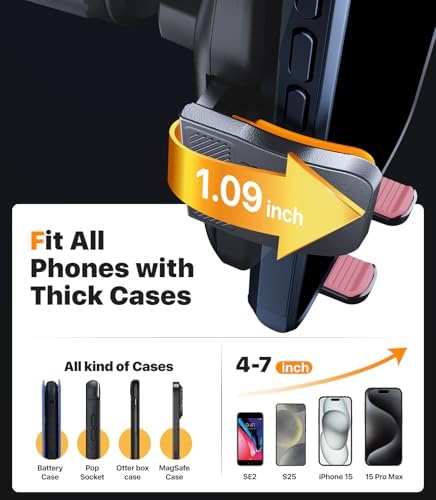 Revolutionary 360-Degree Adjustable Car Phone Holder with Superior Suction Power for Secure Dashboard and Windshield Mounting – Universal Fit for All Devices and Cases, Extended Arm Flexibility for Effortless Navigation and Hands-Free Communication