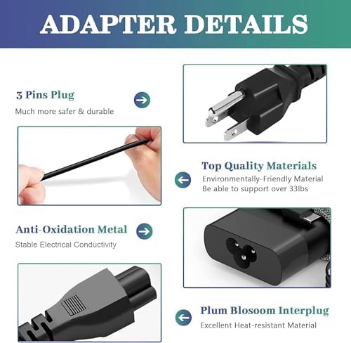 High-Efficiency 65 W HP USB-C Laptop Charger for Elite Book, Spectre, Envy, Chromebook – Rapid Power Delivery with Universal Compatibility and Travel-Friendly Design – Ideal Replacement Adapter for Seamless Connectivity and Performance