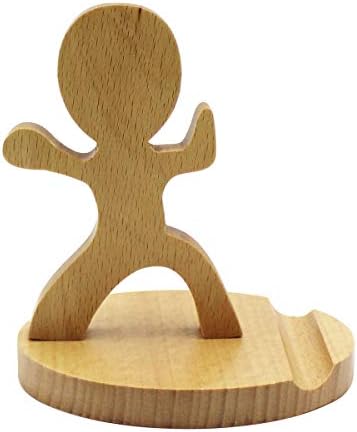 Whimsical Dog-Themed Wooden Phone Stand – Charming Desk Accessory for Mobile Devices, Perfect Gift for Pet Enthusiasts, Stylish and Functional Home Office Decor with Stable Anti-Slip Base for Enhanced Productivity and Optimal Viewing Experience