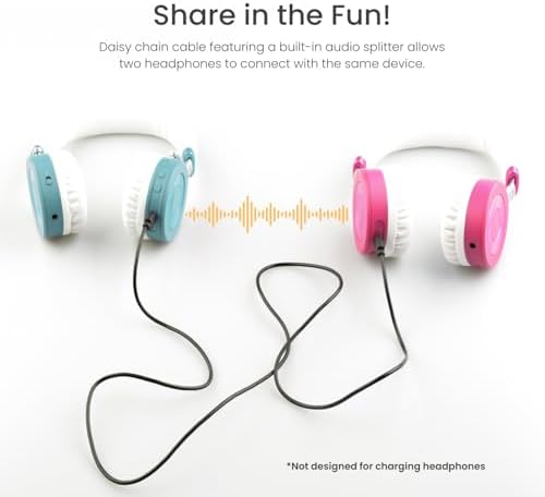 Safe & Stylish Bluetooth Headphones for Kids – Puro Sound Labs Junior Jam Plus with Volume Limiting Technology, 22-Hour Battery Life, and Comfortable On-Ear Fit, Perfect for Tablets and Smartphones in Trendy Blue Finish