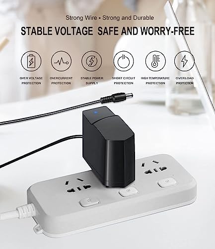 9 V AC/DC Power Adapter for O2 Cool Treva 10-Inch Fan – Lightweight Charger for FD10101 & FD10002 Models, Ensures Enhanced Cooling Efficiency for Home, Office, and Travel Use – Reliable Power Supply for Uninterrupted Airflow