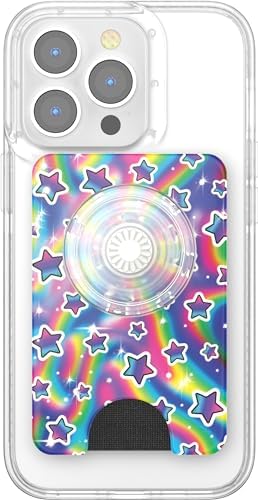 Revolutionary Mag Safe-Compatible Pop Sockets Phone Wallet with Expanding Grip – Rainbow Glass Design for Effortless Wireless Charging & Card Storage, Perfect for Busy Lifestyles