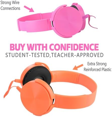 Exceptional Wireless Comfort for Learning – 2 Pack Kids Headphones with Soft Swivel Ear Pads for Engaging Online Education, Stylish Light Blue & Purple On-Ear Designs Ideal for School Use and Virtual Classrooms, Durable Wired Connectivity for Laptops and Meetings