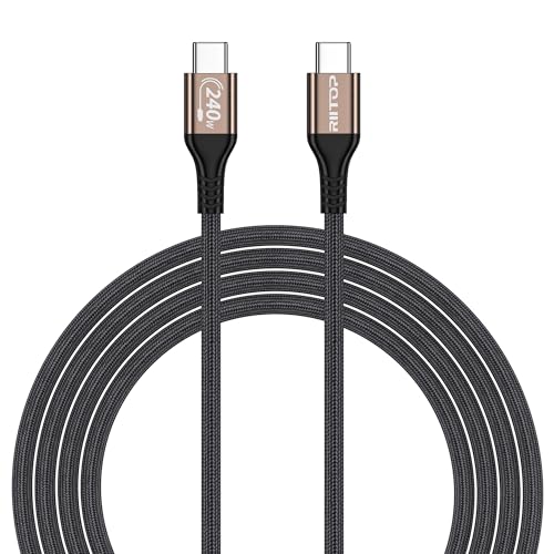 High-Performance 240 W USB C to C Fast Charging Cable – 6.6 ft Dual Pack for i Phone 15 Pro Max, Galaxy S23, Mac Book Pro/Air, i Pad Pro/Air/Mini, and Dell XPS – Ultimate Charging Efficiency with PD 3.1 Technology and Durable Build
