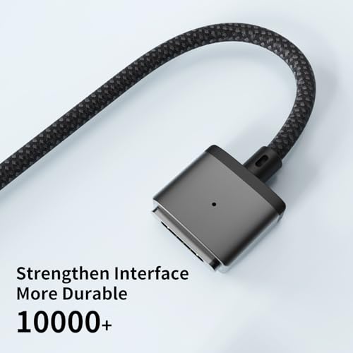 USB-C to Magnetic 3 Cable 140W for M4 MacBook Air Pro Charger, Magnetic Safe 3 Cable for MacBook Air (15”/13” M4 2025, M3 2024, M2 2023, M2 2022), Pro (16″/14″ 2024/2023/2021) 6.6ft – Enhanced Compatibility and Speed