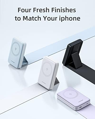 Magnetic Wireless Portable Charger 10,000 m Ah Power Bank with 20 W Fast Charging, Foldable Stand & USB-C Compatibility – Ultimate i Phone 16/15/14/13/12 Series Charging Solution for On-the-Go Convenience