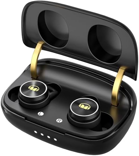 Unleash Superior Sound Quality with Monster Clarity 101 Plus Air Links Wireless Earbuds – Advanced Bluetooth 5.0 In-Ear Headphones with Immersive Deep Bass, Built-in Microphone for Effortless Calls, Ergonomic Comfort Fit for Extended Use, and Durable Water-Resistant Design Ideal for Active Lifestyles – Compact Charging Case for Ultimate Portability and Device Versatility
