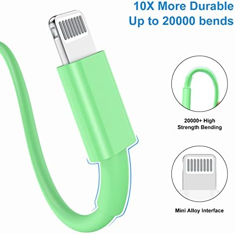 Upgrade Your Charging Game with 3-Pack 10 Ft MFi Certified i Phone Charger Cables – High-Speed USB to Lightning Power Cords for i Phone 14, 13, 12, 11 Pro Max, Mini & More – Durable, Flexible & Stylish Blue Design for Ultimate Convenience and Longevity