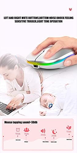 Sleek Bluetooth Wireless Mouse for Mac, Windows & i Pad – Ergonomic Design, High-Precision Navigation, Rechargeable & Dual-Mode Compatibility (Gray & Black) – Elevate Your Productivity with Clutter-Free Connectivity