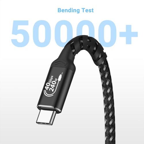 Ultra-Fast 80 Gbps USB-C Charging Cable – 1.5 FT Thunderbolt 5/4/3 Compatible – 240 W Power Delivery for i Phone 16/Pro/Plus/Pro Max & Samsung Galaxy – Dual 8 K/Single 16 K Video Output for Maximum Performance – Unmatched Speed & Durability for Tech Enthusiasts