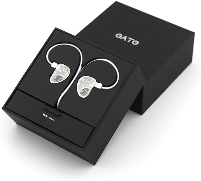 GATE Dynamic Driver In-Ear Headphones: Premium Black Earbuds with Interchangeable 3.5 mm Cable and Built-In Microphone – Unmatched Sound Quality and Comfort for Music, Gaming, and Calls, Ideal for Audiophiles and Everyday Use