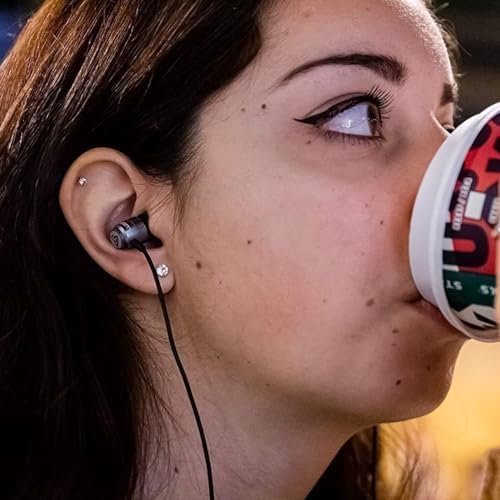 LUDOS Clamor Wired Earbuds – Premium Noise-Isolating In-Ear Headphones with Memory Foam Tips, Built-in Microphone, 5-Year Warranty – Perfect for i Phone and Samsung Users, Ideal for Students and Small Ears in Stylish Pink – Ultimate Sound Quality and Comfort for Everyday Use