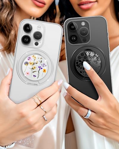 typecase Folding Phone Stand: Foldable Smartphone Holder for Desk – Ultra Thin Adjustable Kickstand – Magnetic Phone Grip Home Desk Accessories Compatible with Phone Tablets – Enhanced Compatibility and Speed