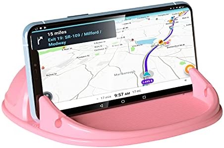 Loncaster Universal Dashboard Car Phone Holder Mount – 2 Pack Ultra-Stable Silicone Cradle for Hands-Free Use, Compatible with i Phone & Most Smartphones, Effortless Installation, 360-Degree Viewing Angles, Essential Car Accessory for Safe Navigation and Calls