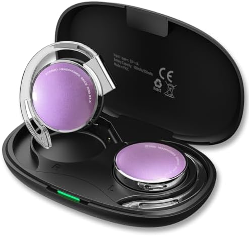 Revolutionary Open Ear Bluetooth Headphones V5.3 – Lightweight Sports Earphones with Superior Noise Cancellation, Four-Microphone Clarity, and Unmatched Battery Life for Active Individuals and Effortless Device Pairing