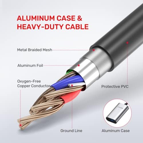 Unitek 32-Foot USB 3.0 Active Extension Cable for Oculus Rift, Xbox Kinect, and Play Station – High-Speed Signal Booster with 5 V 2 A Power Adapter for Enhanced Performance and Compatibility – Durable Aluminum Design for Seamless Gaming and Streaming Experience
