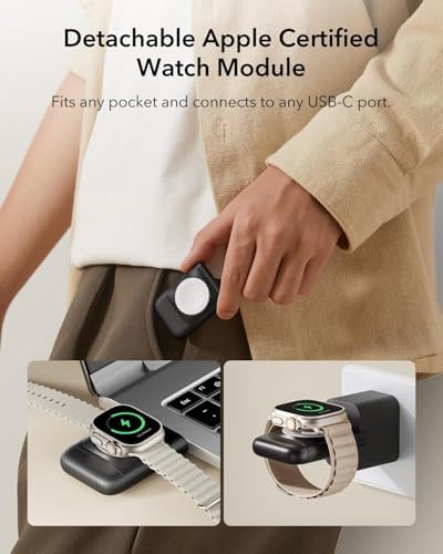ESR Qi2 3-in-1 Wireless Charging Station – Fast 15 W Mag Safe Charger for i Phone 16/15/14/13, Certified Apple Watch & Air Pods Charger, Sleek White Design for Home or Office – Ultimate Multi-Device Charging Solution with Enhanced Compatibility and Speed