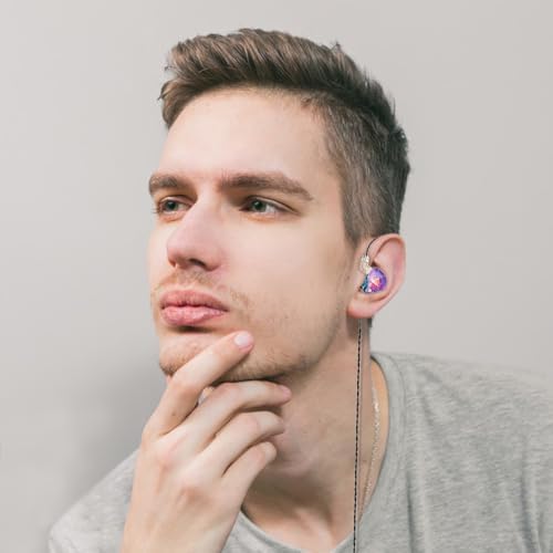 AK6 PRO Wired Gaming Earbuds 2 Pack – Immerse Yourself in Hi-Fi Sound with 10 mm Dynamic Drivers, Deep Bass, and Advanced Noise Cancellation – Ergonomically Crafted for Ultimate Comfort in Stylish Black and Purple Finish, Universally Compatible with All Devices