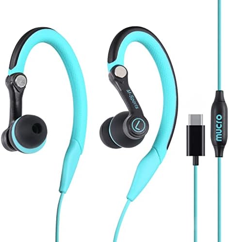 Experience Unmatched Performance with MUCRO Sports Wired Earbuds – Sweatproof Over-Ear Hook Design for Secure Fit, Enhanced Sound Quality, and Integrated Microphone for Calls – Ideal for Running, Gym Workouts, and High-Energy Activities – Compatible with 3.5 mm Jack Devices in Vibrant Green
