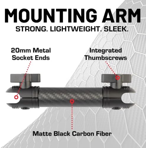 Revolutionary Bulletpoint Dash Mount with 5.9″ Adjustable Carbon Fiber Arm – Universal Compatibility for i Phone & Android Smartphones – 20 mm Ball Joint for Enhanced Stability and Safety – Ideal for Drivers Seeking Seamless Integration and Distraction-Free Navigation