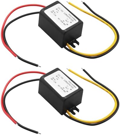 e Mag Tech Dual Pack 12 V to 3 V Step-Down Power Supply Module | 3 A High-Performance Converter with Safety Features | Essential Power Solution for Electronics and Automotive Applications | Compact 32 x17 mm Design in Elegant Black Finish