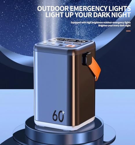 High-Capacity 60000 m Ah Portable Charger for Ultimate Power on the Go – 45 W Fast Charging External Battery Pack with LED Display and Versatile USB-C Port – Perfect for i Phone, Android, Samsung Galaxy, and Outdoor Adventures – Reliable Travel Companion in Sleek Blue Design