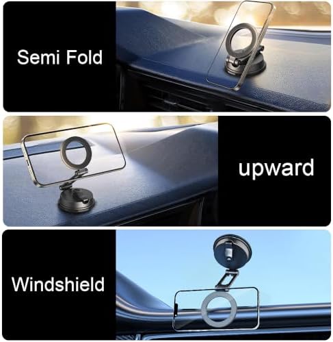 Magnetic Car Phone Mount,Dashboard Cell Phone Holder,Car Holder for iPhone,One-Hand Operation,360-Degree Adjustable (Phone Mount) – Enhanced Compatibility and Speed